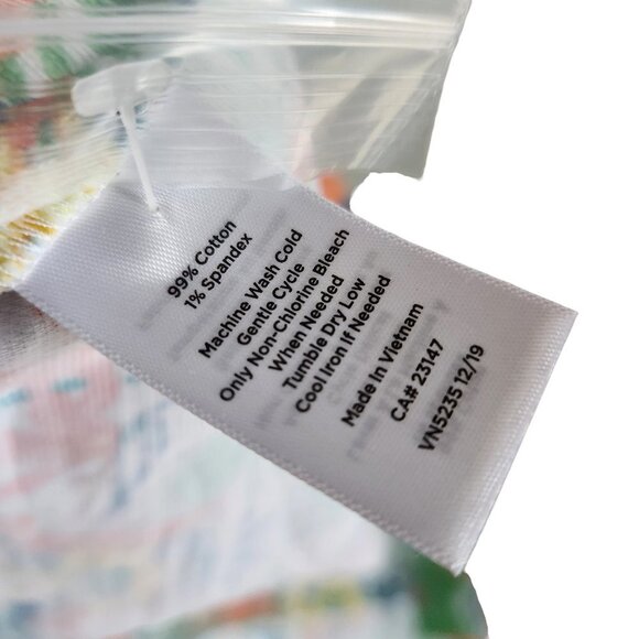 Talbots Dress 12 Green Multi Tropical Parrot Bird Floral Sleeveless Buttons NEW - Picture 11 of 11